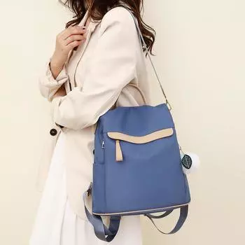 Рюкзак для пригородных путешествий, однотонный модный женский рюкзак чёрный