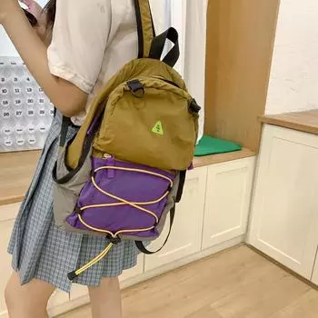 Рюкзак для путешествий на открытом воздухе, женская легкая сумка для альпинизма, маленький рюкзак, нейлоновый спортивный школьный рюкзак чёрный