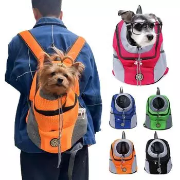 Рюкзак для путешествий с двумя плечами для домашних животных, переносная сумка для кошек на открытом воздухе, сумка для переноски домашних животных, дышащий сетчатый рюкзак S-in 5kg розы красного