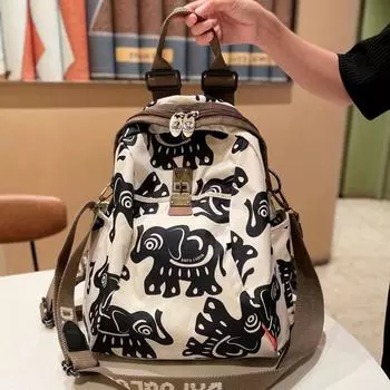 Рюкзак для путешествий со слоном, женский модный рюкзак из ткани Оксфорд с осьминогом, женский рюкзак для отдыха, водонепроницаемый прилив L