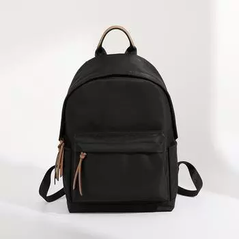 Рюкзак для путешествий Tide Day, однотонный, из ткани Оксфорд, для студентов колледжа, универсальный школьный рюкзак, женский, модный, большой емкости чёрный