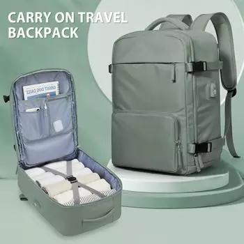 Рюкзак для путешествий, водонепроницаемый рюкзак для ручной клади, женский и мужской рюкзак для ноутбука, подходит для учебы, путешествий или работы