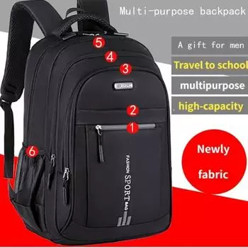 Рюкзак для путешествий, женская сумка для компьютера, большой емкости, для деловых поездок, рюкзак для работы на открытом воздухе 32x18x48cm чёрный