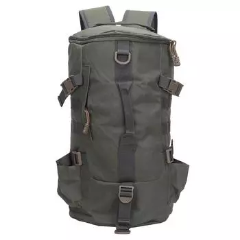 Рюкзак для рыболовных снастей, большая вместимость, переносная цилиндрическая сумка для удочек с держателем для удочек, Армия чёрный