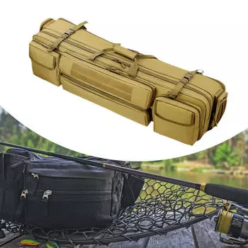 Рюкзак для рыболовных снастей с держателем удилища и отделениями для хранения 100cm хаки