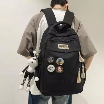 Рюкзак для школьников, школьный рюкзак для школьников, большая вместительная дорожная сумка для компьютера чёрный