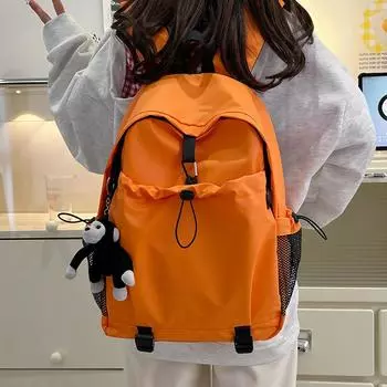 Рюкзак для школьников средней школы, большой вместимости, рюкзак для путешествий, компьютерный рюкзак оранжевый