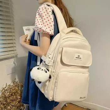 Рюкзак для школьников в стиле колледжа, женский рюкзак для старшеклассников белый