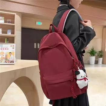 Рюкзак для школьников в студенческом стиле, школьный рюкзак для школьников, большой емкости, однотонный рюкзак для школьников, женский рюкзак белый