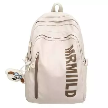 Рюкзак для средней школы, студенческий школьный рюкзак в стиле колледжа, женский рюкзак с буквами чёрный