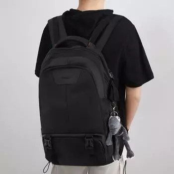 Рюкзак для старшей школы, сумка для студента средней школы, мужская, кампусная, женская, дорожная, модная, повседневная чёрный
