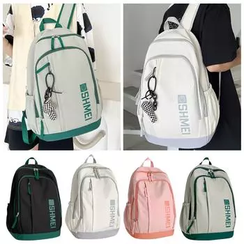 Рюкзак для студенток колледжа, универсальный и повседневный, рюкзак большой вместимости для студентов средних и старших классов мужского пола, дизайн One Size чёрный