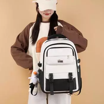 Рюкзак для студентов большой емкости, женский школьный рюкзак для компьютера хаки