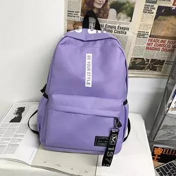 Рюкзак для студентов Холщовый школьный рюкзак Легкий Вместительный Мягкий плечевой ремень Принт Многофункциональные рюкзаки