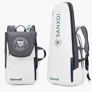 Рюкзак для тенниса, ракетки для сквоша, бадминтона, сумка для переноски ракеток серый