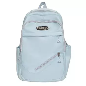 Рюкзак для учащихся средних школ, женский однотонный школьный рюкзак, легкий рюкзак чёрный