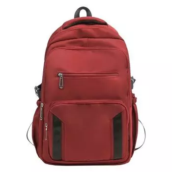 Рюкзак для ученика средней школы, унисекс, большой вместимости, для поездок на короткие расстояния красный