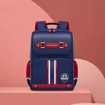 Рюкзак для учеников начальной школы, мальчиков и девочек, классы от первого до шестого, супер легкий, для детей. средний синий