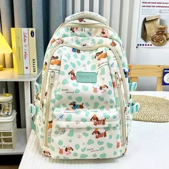 Рюкзак для учеников начальной школы с третьего по шестой класс для девочек, большой вместимости зелёный