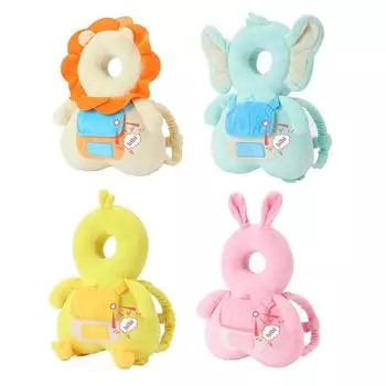 Рюкзак для защиты головы ребенка, подушка для защиты головы для ходьбы и ползания ребенка, регулируемая подушка для защиты головы малыша, милый мультяшный дизайн