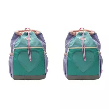 Рюкзак для женщин и девочек, школьная сумка с цветными блоками, нейлоновый рюкзак для путешествий (зеленый)