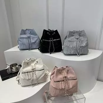 Рюкзак для женщин, новый дизайн, летняя простая и модная сумка через плечо на одно плечо, сумка-ведро Niche Hand