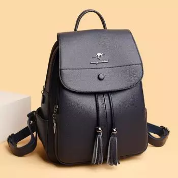 Рюкзак для женщин, новый рюкзак из мягкой кожи, универсальная, большая вместимость, многофункциональная женская сумка