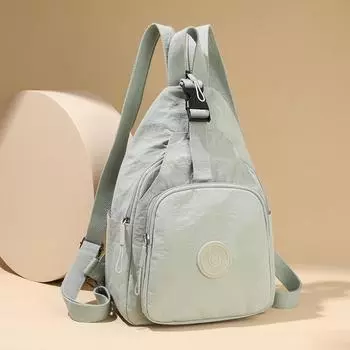 Рюкзак двойного назначения, женская однотонная сумка через плечо, нагрудная сумка, дорожная сумка для отдыха на природе темно-зеленого