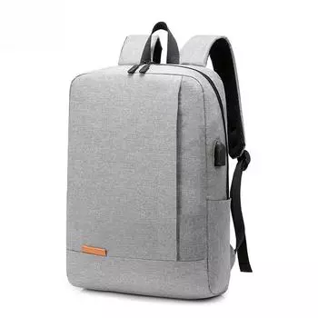 Рюкзак Feisha Fashion: Повседневная школьная и деловая сумка с USB-портом и напечатанным логотипом для мужчин и женщин 15.6-inch