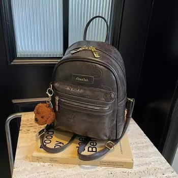 Рюкзак High Sense для женщин 2024 года, новая ниша, интернет-знаменитость, женский школьный рюкзак, студент колледжа, универсальный рюкзак для поездок на работу и обратно 21*15*25 чёрный