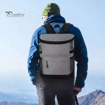 Рюкзак-холодильник 18 л, герметичная сумка-холодильник для мужчин и женщин, портативный рюкзак со льдом, рюкзак для обеда, кемпинга, походов, пикника, путешествий серый