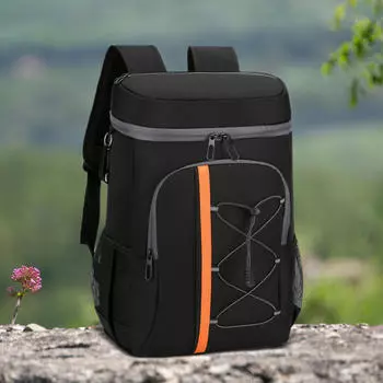 Рюкзак-холодильник, сумка для термообеда для пикника, пляжа, пешего туризма, кемпинга темно-серого