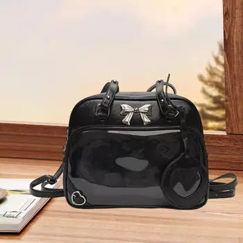 Рюкзак Ita Bag для женщин с изображением аниме из искусственной кожи и шоппингом чёрный