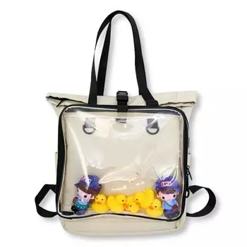 Рюкзак Ita Bag вмещает веер A4 Tote Fan Tin Badge Мягкая игрушка брелок для ключей Коллекционная карточка держатель Товары Event Live Idol [Lezalic] (белый)