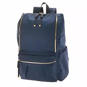 Рюкзак из глянцевого полиэстера с круглой молнией YS18-0390 темно-синий