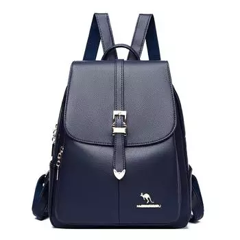 Рюкзак из мягкой кожи в корейском стиле, модный повседневный летний рюкзак для студентов, простой школьный рюкзак, новый стиль