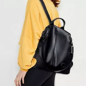 Рюкзак из натуральной кожи для женщин, повседневные школьные рюкзаки из натуральной кожи, дорожная женская сумка через плечо из коровьей кожи