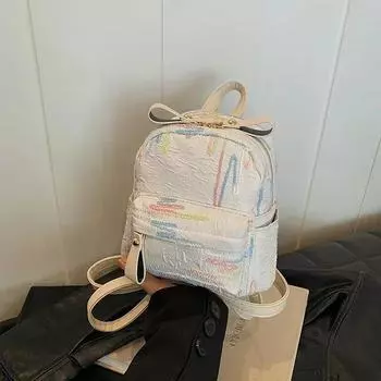 Рюкзак из нейлона с однотонной застежкой-молнией, воздушная подушка, модный рюкзак с высокой степенью красоты, новая сумка в университетском стиле с мягкой спинкой