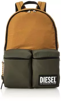 Рюкзак из переработанного нейлона с 3D-карманом X08025P4223 UNI Brown T2169 [Diesel] Мужской коричневый