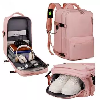 Рюкзак из ткани Оксфорд большой емкости, мужской и женский рюкзак, сумка для ноутбука, школьная сумка, рюкзак розовый