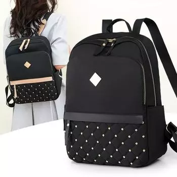 Рюкзак из ткани Оксфорд для женщин 2024 года, новый модный и универсальный дизайн, большой вместимости, рюкзак для путешествий, отдыха, поездок на работу из холста