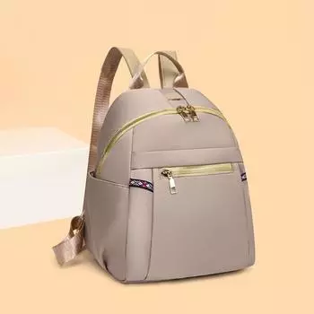 Рюкзак из ткани Оксфорд для женщин, большой вместимости дорожный рюкзак, повседневный рюкзак для школы, работы и походов розовый