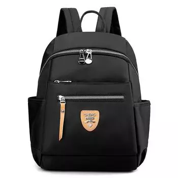 Рюкзак из ткани Оксфорд Легкий Вместительный Мужской и Женский Спортивная сумка Сумка для отдыха Сумка для мамы Рюкзак чёрный