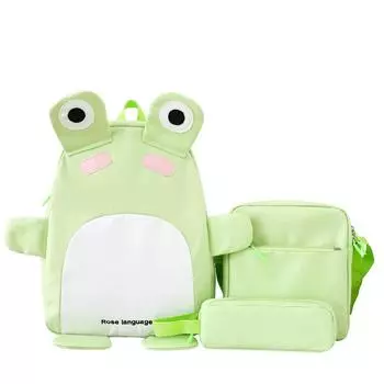 Рюкзак из трех частей, студенческая сумка, женский рюкзак с рисунком для учеников начальной и средней школы розовый