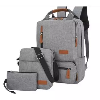 Рюкзак из трех предметов USB большой емкости Минималистичная деловая компьютерная сумка Дорожная сумка Рюкзак 28x13x40cm