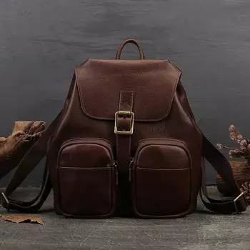 Рюкзак Johnature из натуральной кожи в стиле ретро, большая вместительная женская сумка, сумки из натуральной яловой кожи для отдыха, уличные дорожные сумки, рюкзаки чёрный