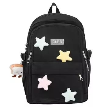 Рюкзак кампуса женский рюкзак школьный портфель для учеников младших классов средней школы чёрный