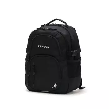 Рюкзак KANGOL с логотипом, водонепроницаемый чехол от дождя, много ПК, черный [Kangol], вышитый, в комплекте, легкий, многофункциональный, карманы, место для хранения, чёрный