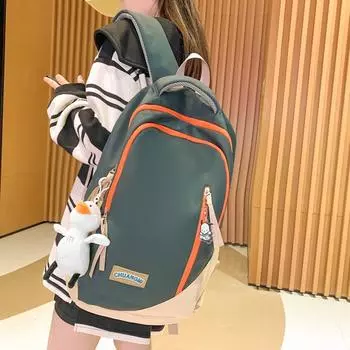 Рюкзак контрастного цвета, студенческий класс, книжная сумка, школьный рюкзак большой емкости для путешествий на открытом воздухе