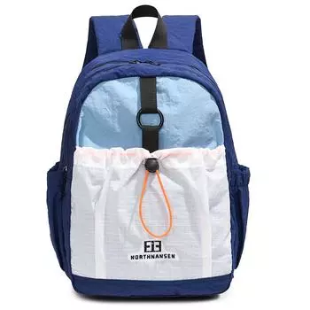 Рюкзак контрастного цвета, студенческий школьный рюкзак унисекс из нейлона синий